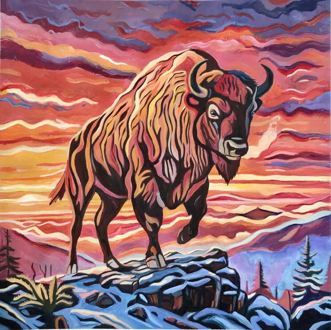 "Horyzont decyzji" obraz akrylowy na papierze