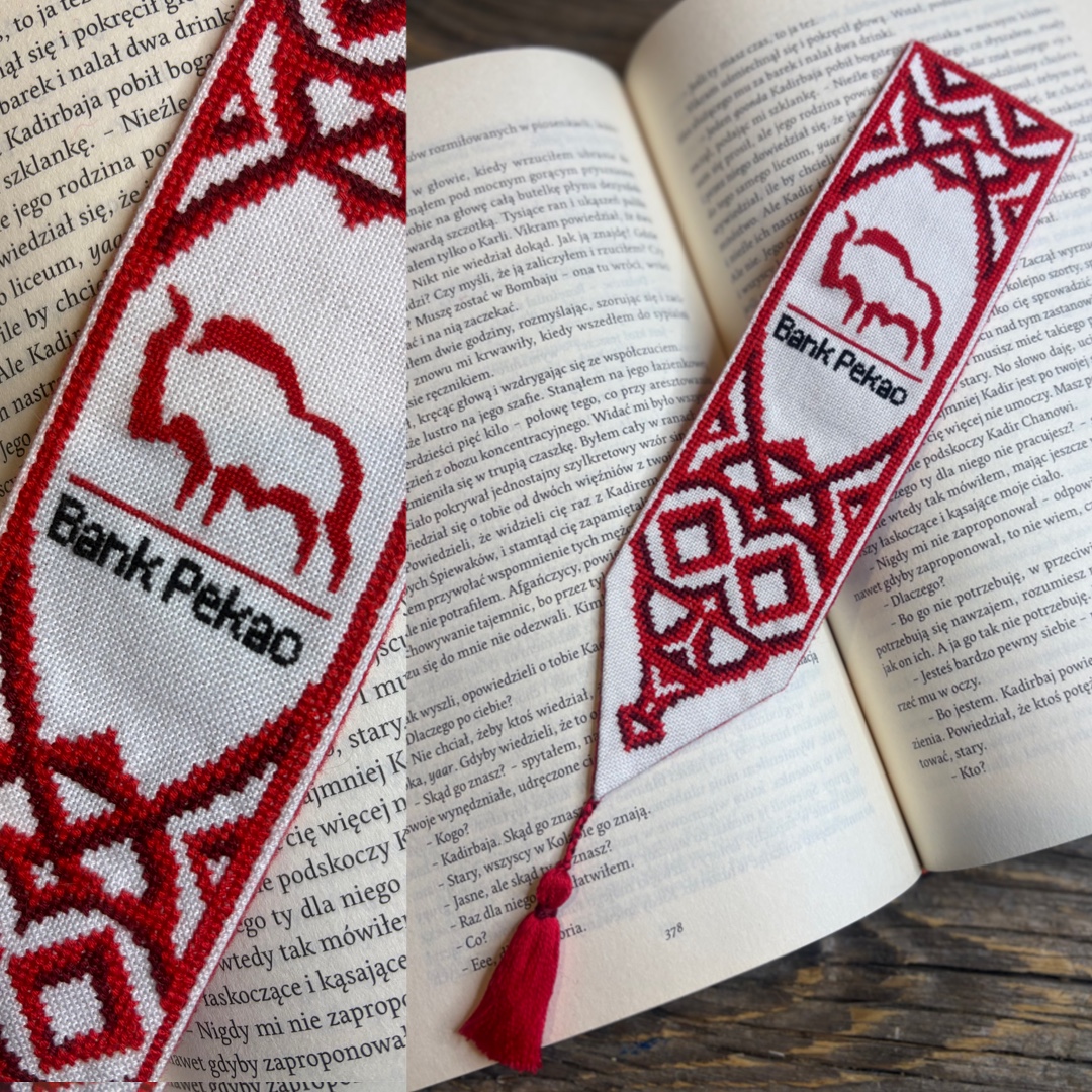 Zakładka do książki PEKAO Art - haft krzyżykowy