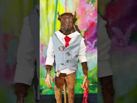 Lalka artystyczna Żubr, który się odważa żyć po swojemu.