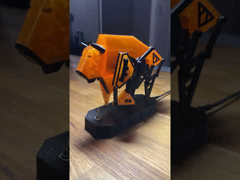 Kinetyczna rzeźba Żubra - mechaniczny zestaw do samodzielnego montażu